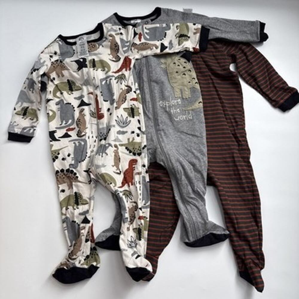 Gerber Baby Boys 3 Pack Sleep N Plays Size 6-9 Months NWOT *read...